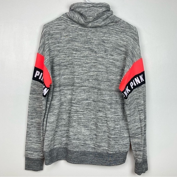 PINK Victoria’s Secret Oversized Pull-on Mock Neck Logo Sweatshirt - Picture 5 of 8